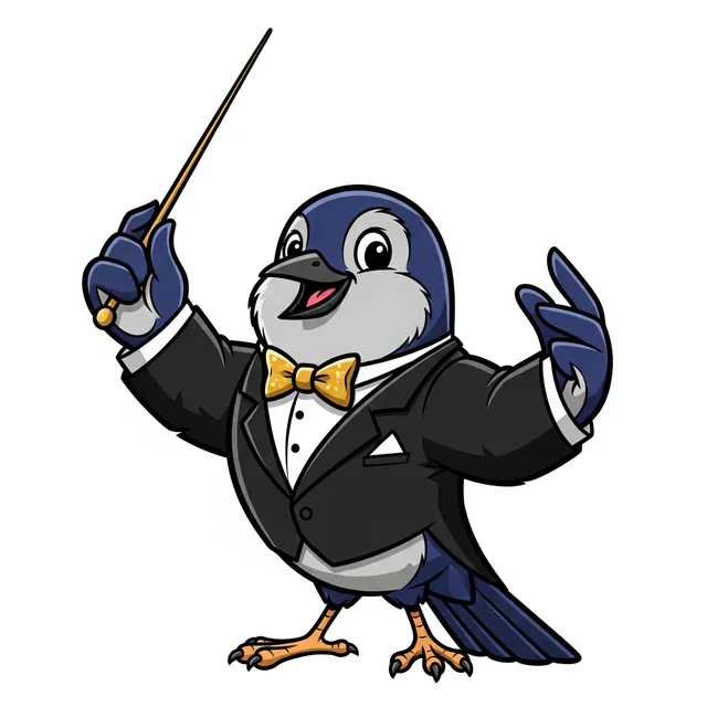 Maestro Philo, the Nightingale Conductor of Harmony Reels.