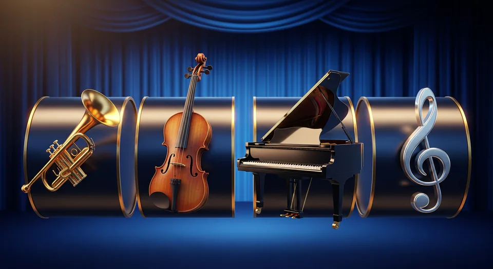 Symphony Slots game cover art.
